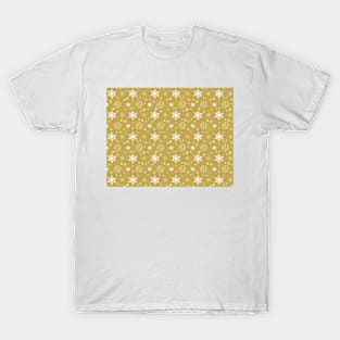 Snowflakes on gold T-Shirt